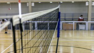 Volleyball court, net and ball, Sports volleyball arena